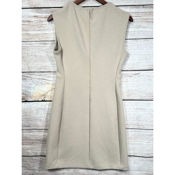 Club Monaco Sheath Dress Womens Size 2 Beige Sleeveless Round Neck NWT - Picture 4 of 13